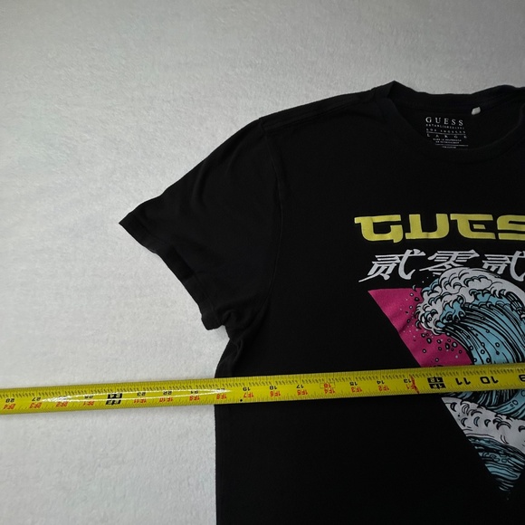 Guess Los Angeles Womens Large Japanese Great Wave Hokusai Cyberpunk - Picture 6 of 7